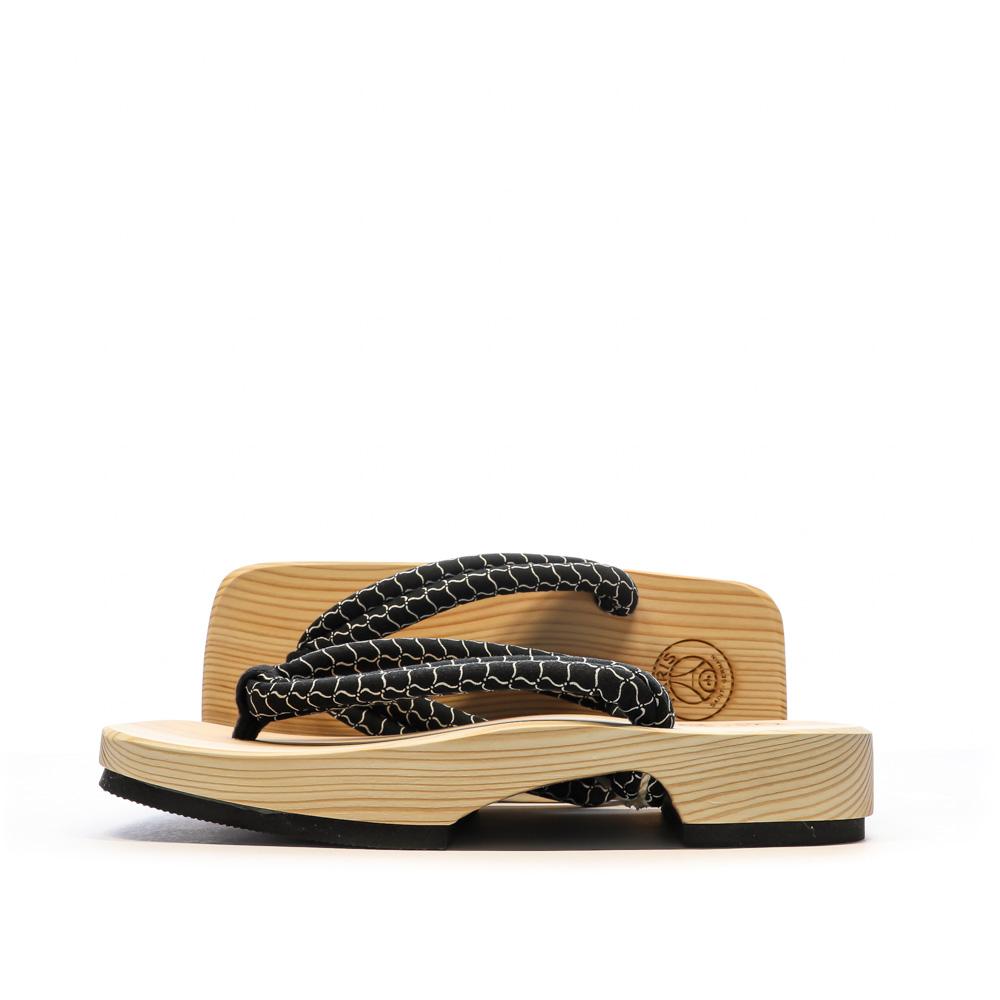 PSG PSG Tongs Noires/Bois Homme/Femme