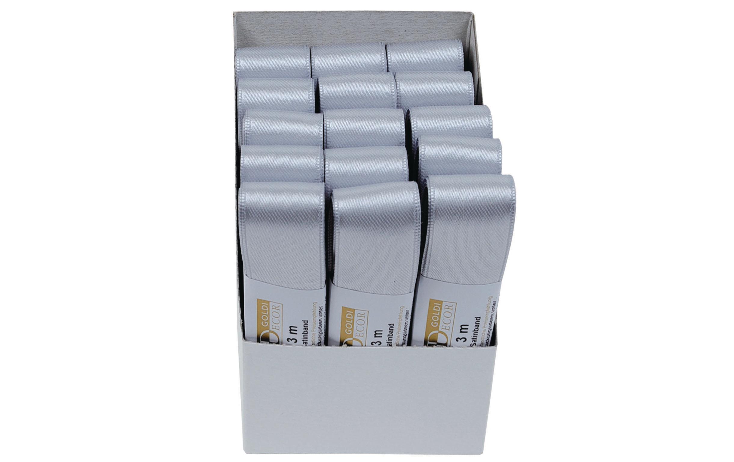 Satinband 25 mm x 3 m, Silber, 1 StückSträngchen Geschenkband