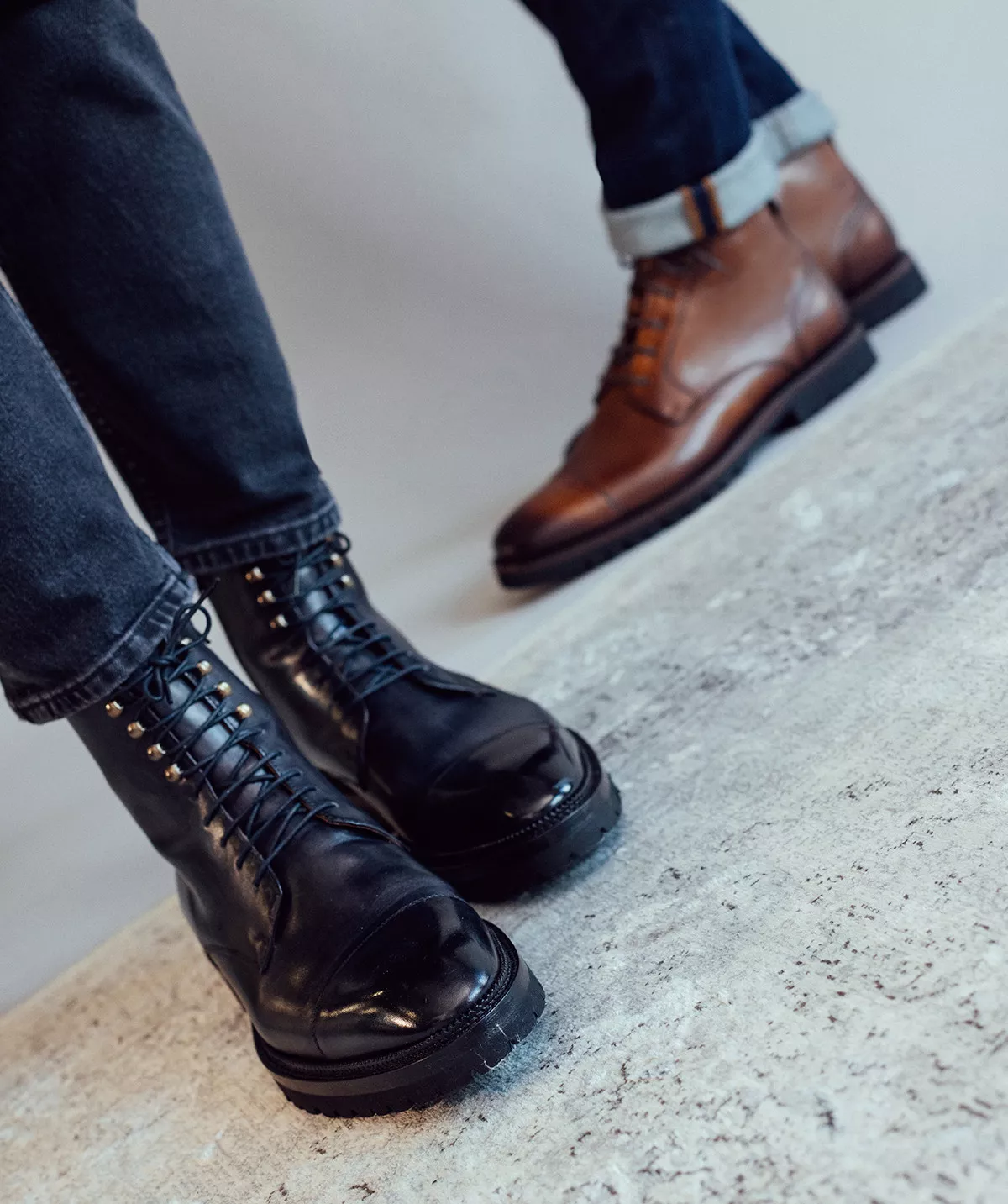 Bottines Alessandro Gris Patiné