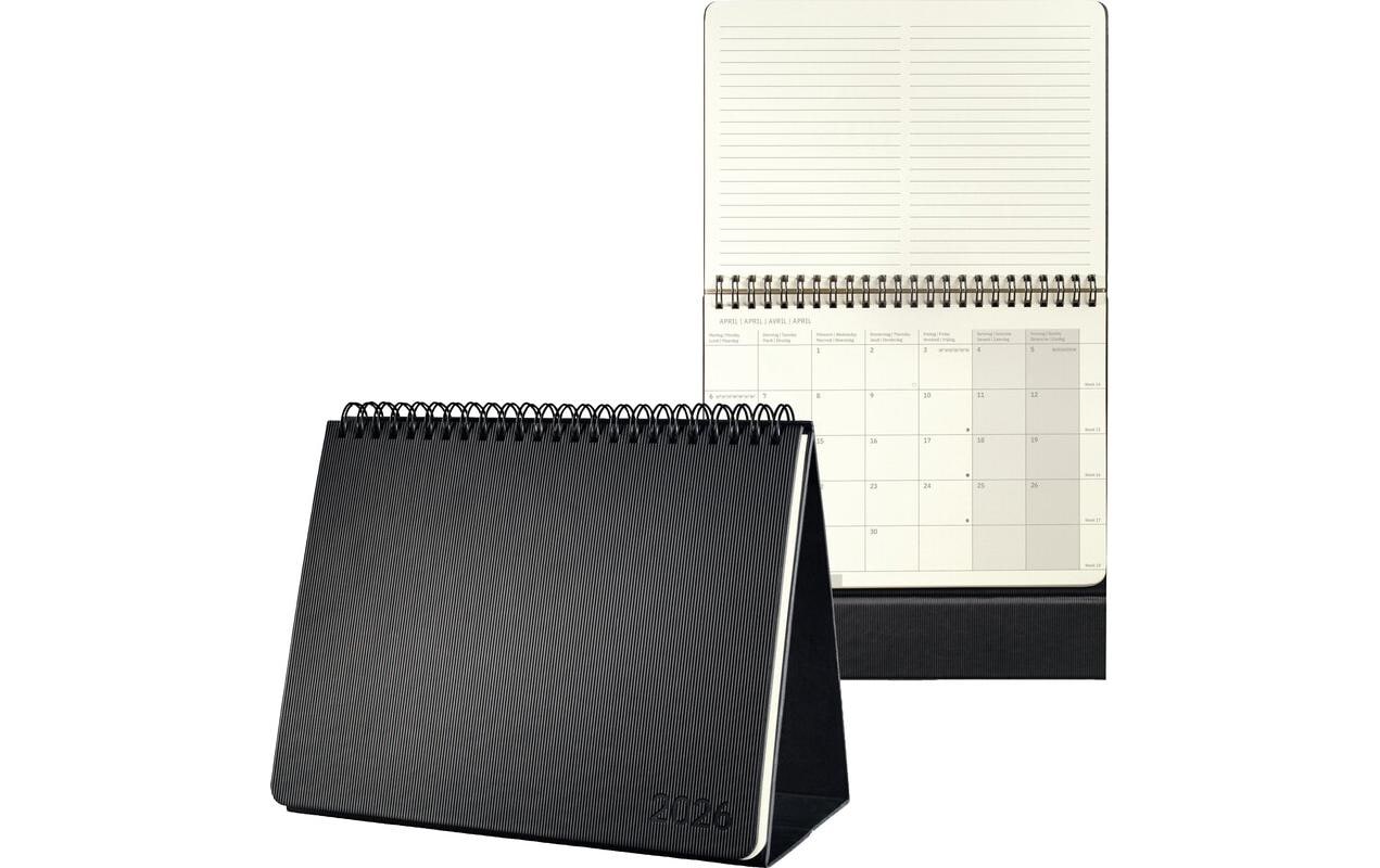 Tisch-Querkalender Conceptum 21.3 x 22cm, 2026, SchwarzMonatskalender mit Spiralbindung