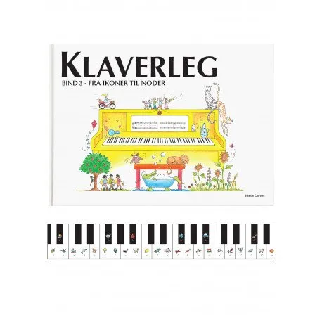 Klaverleg bind 3 - fra ikoner til noder (gul) | Pernille Holm Kofod