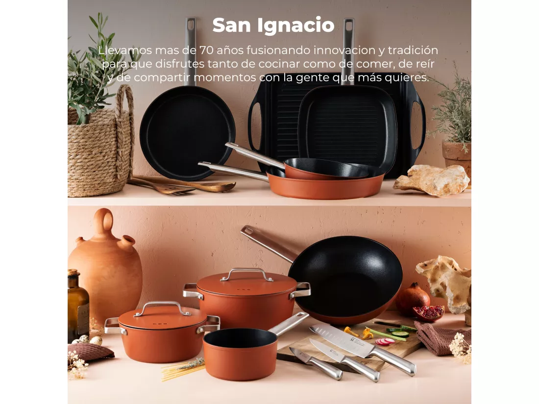 Cocotte 20x8,5cm ind en aluminium forgé avec couvercle agros, 2litres