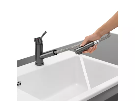 Robinet cuisine VILLEROY ET BOCH Como Shower anthracite