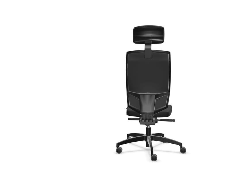 Dauphin Bürostuhl ST 6795 mit Polsterrücken, Schwarz Schreibtischstuhl für Büro und Homeoffice