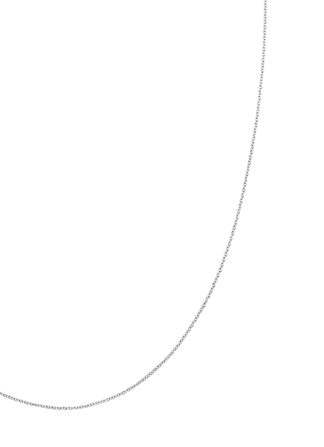 Feine Ankerkette aus Platin mit Karabiner
