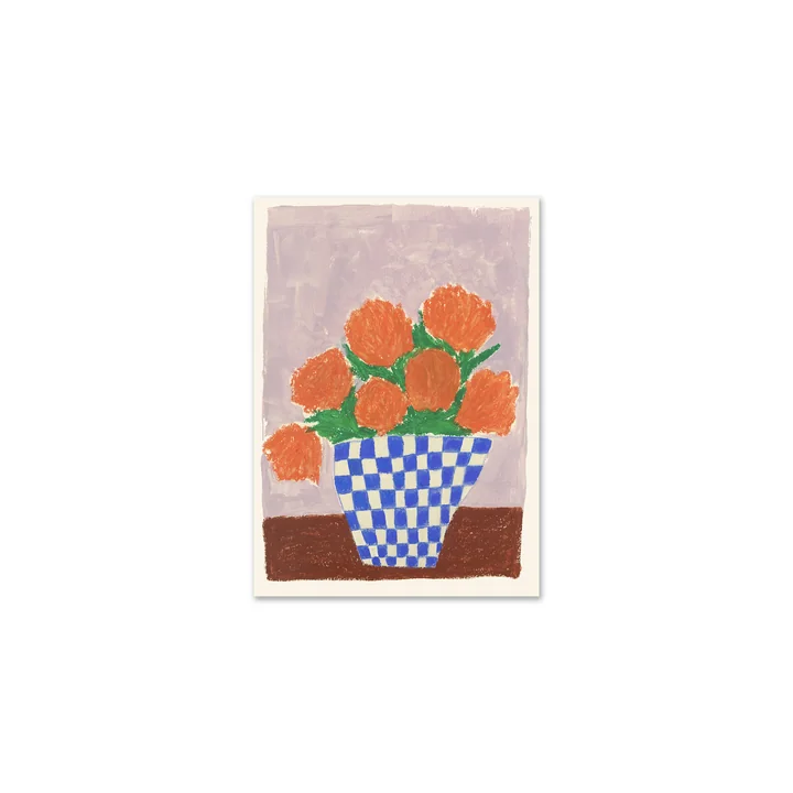 The Poster Club - Orange Flowers von Carla Llanos, 21 x 29,7 cm