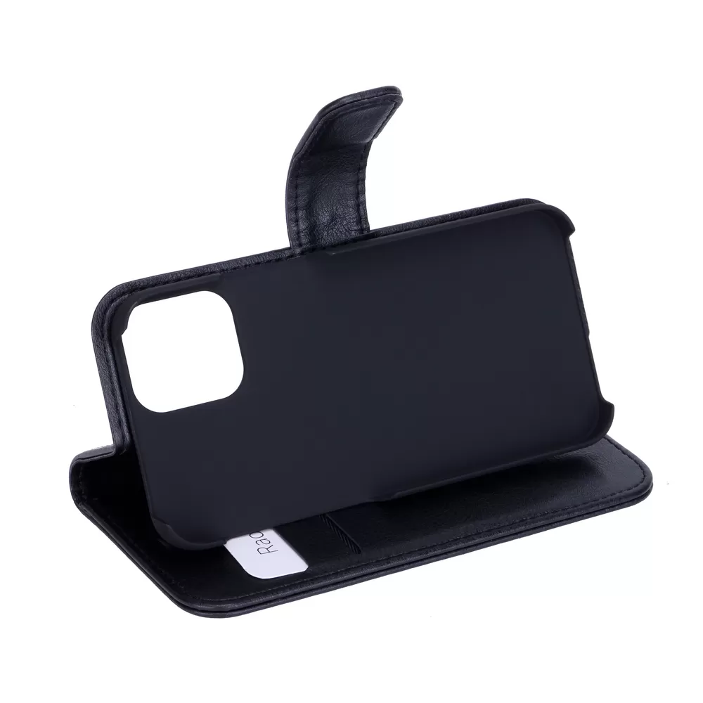 Radicover iPhone 12  Mini Flipcover, vegansk læder - Sort