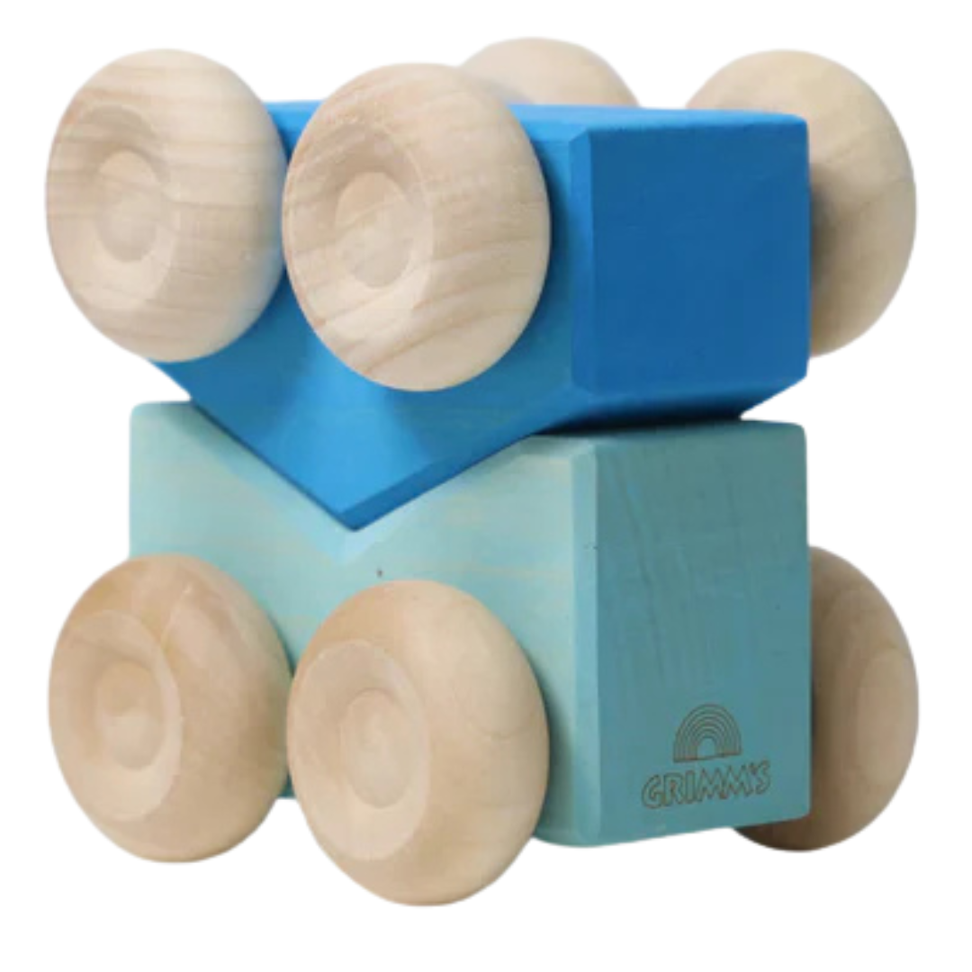 grimm's stapelauto's - blauw - 2st