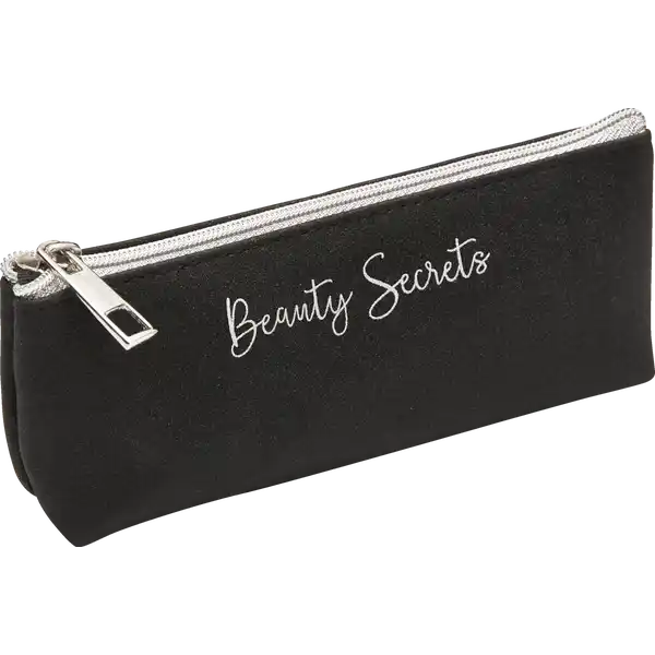 Schminktasche schwarz mit \