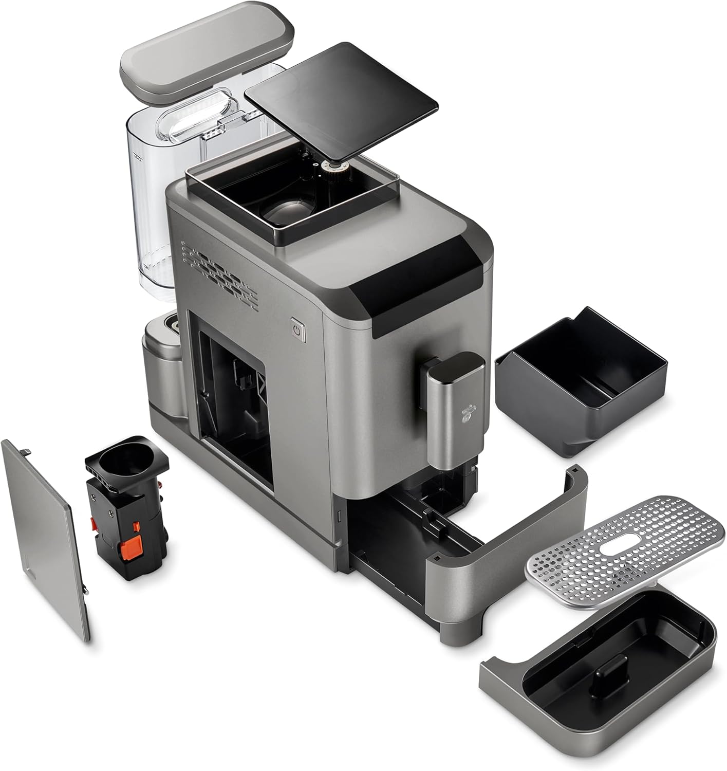 Tchibo Kaffeevollautomat Esperto2 Caffè mit 2-Tassen-Funktion für Caffè Crema und Espresso, Titanium Silver - INKLUSIVE Kaffeeprobierset GRATIS