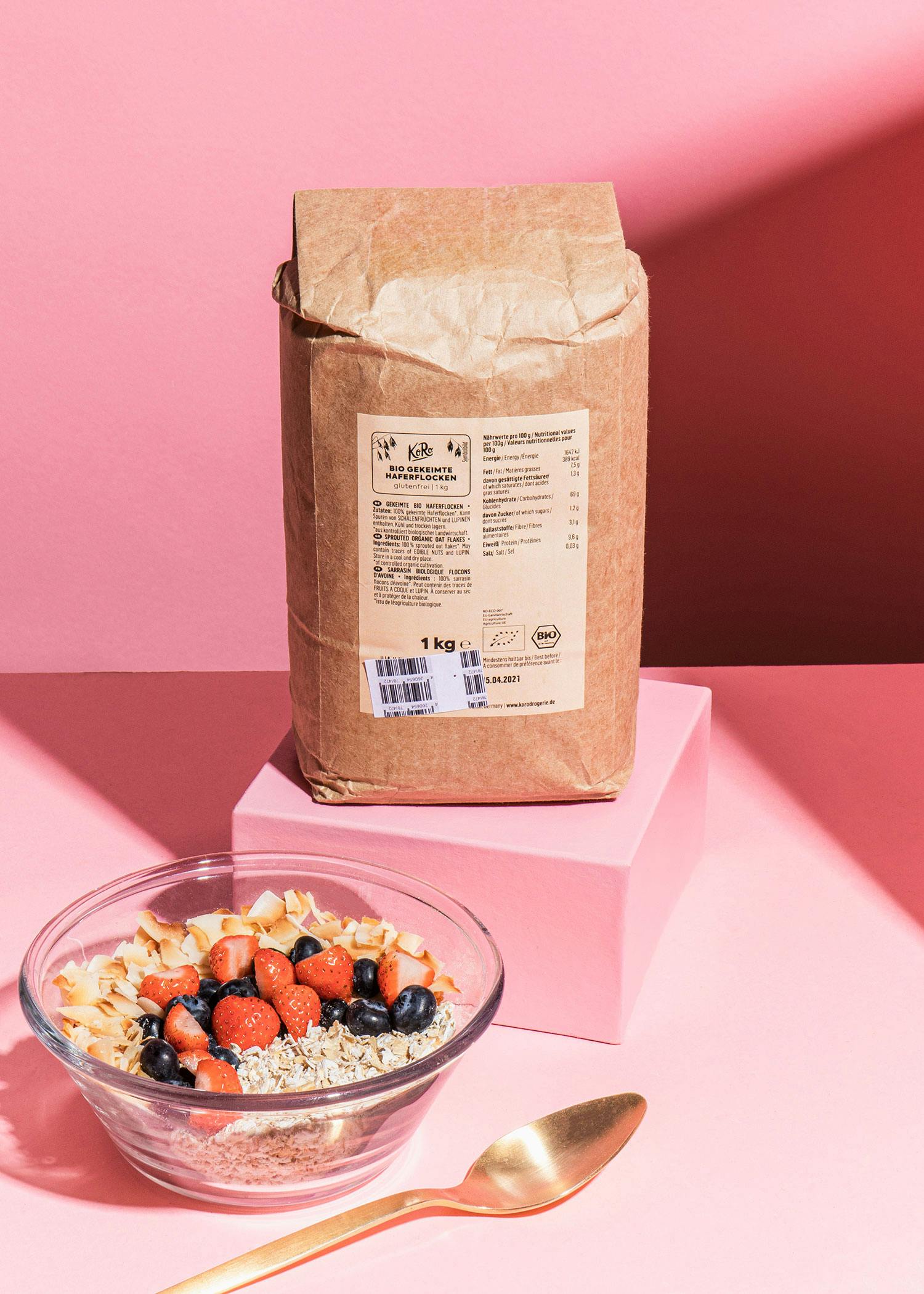 Gekeimte Bio Feinblatt Haferflocken 1 kg