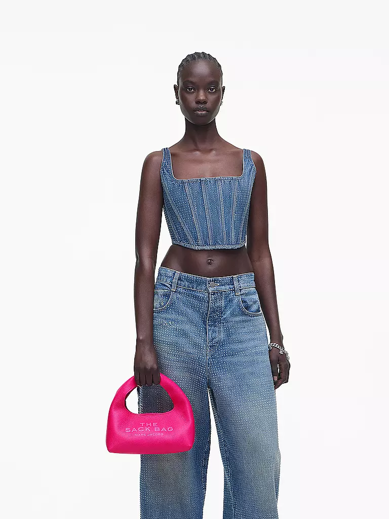 MARC JACOBS Ledertasche - Henkeltasche THE MINI SACK  pink