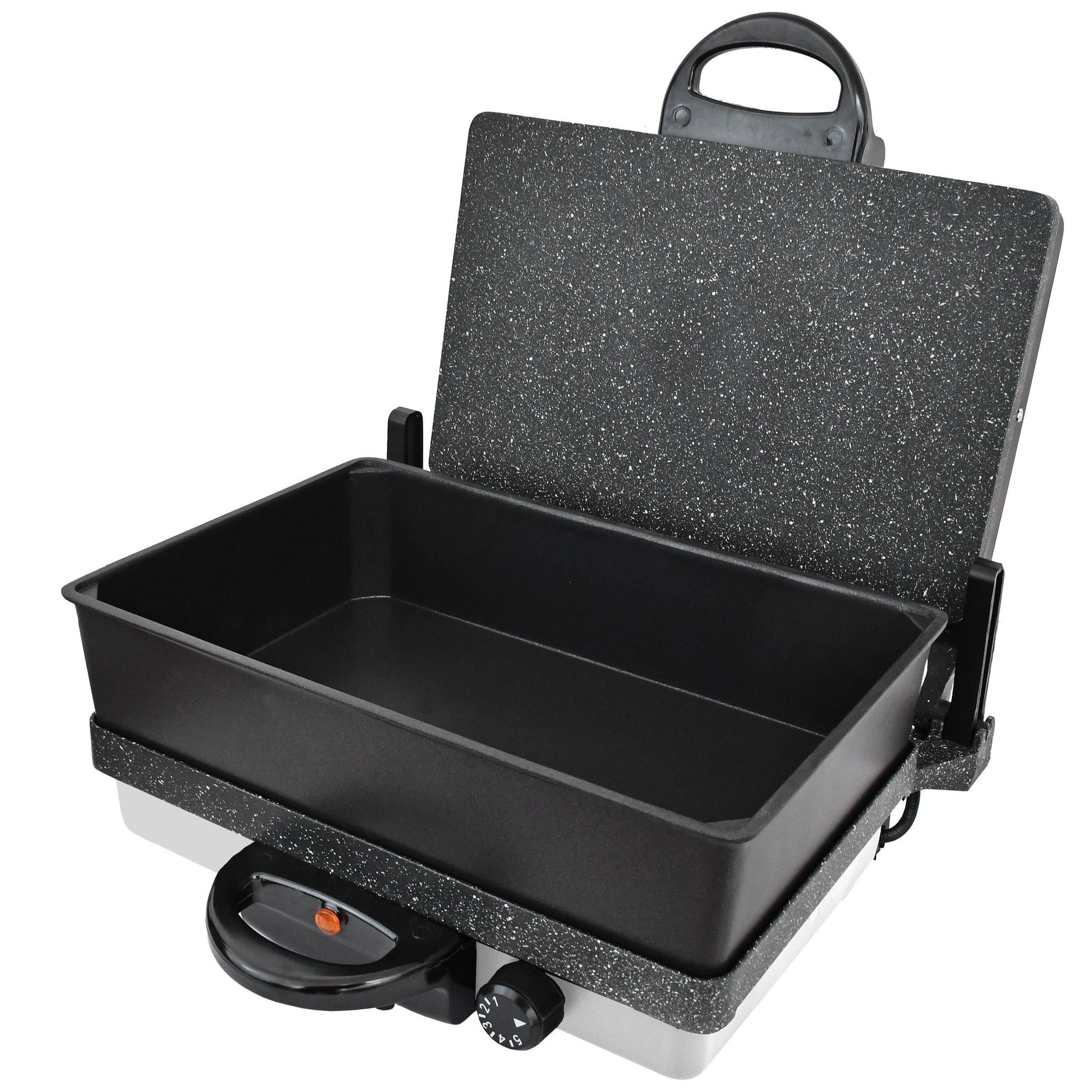 Neudorf Kontaktgrill Lahmacun MAKINASI Multigrill Melody Pro Max Edition 2, 2000 W, antihaftbeschichtet, schwarz, Grill mit Kasserolle