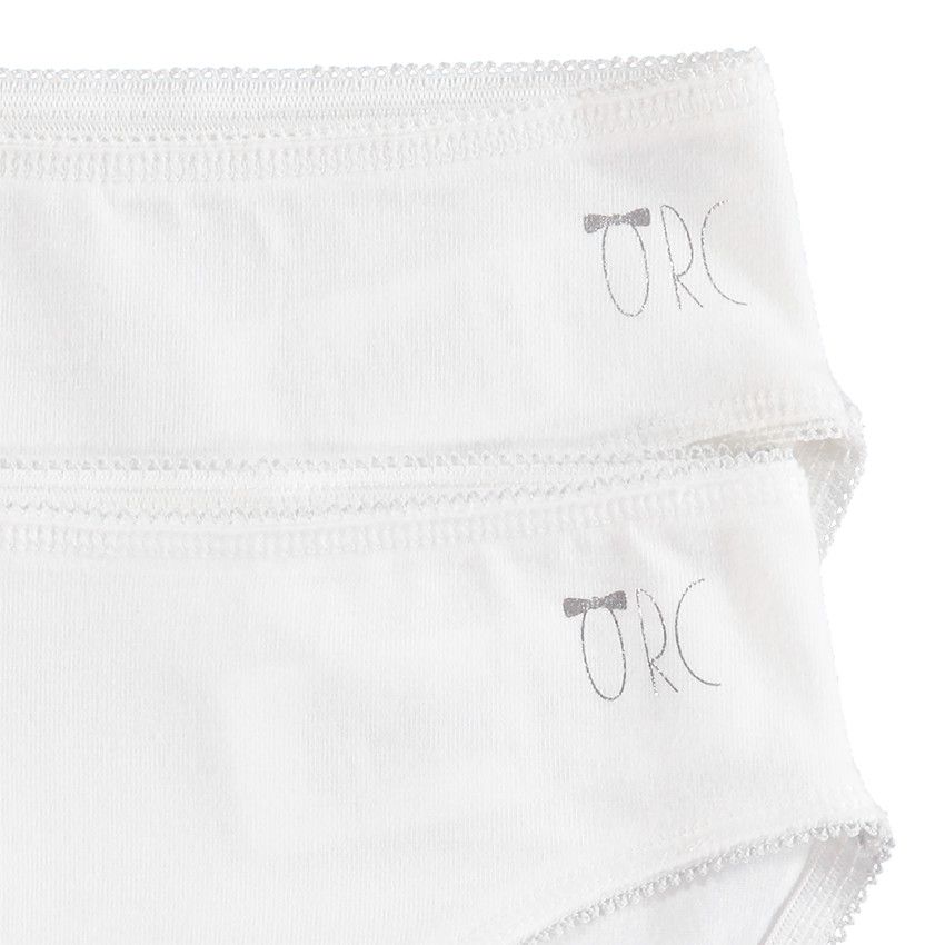 Lot de 2 culottes en coton avec logo pinté - Blanc