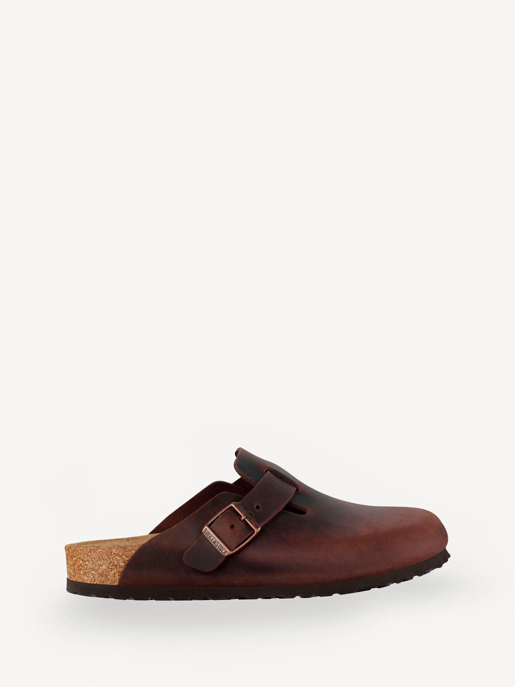 Bruin - Birkenstock Boston klompen van geolied leer