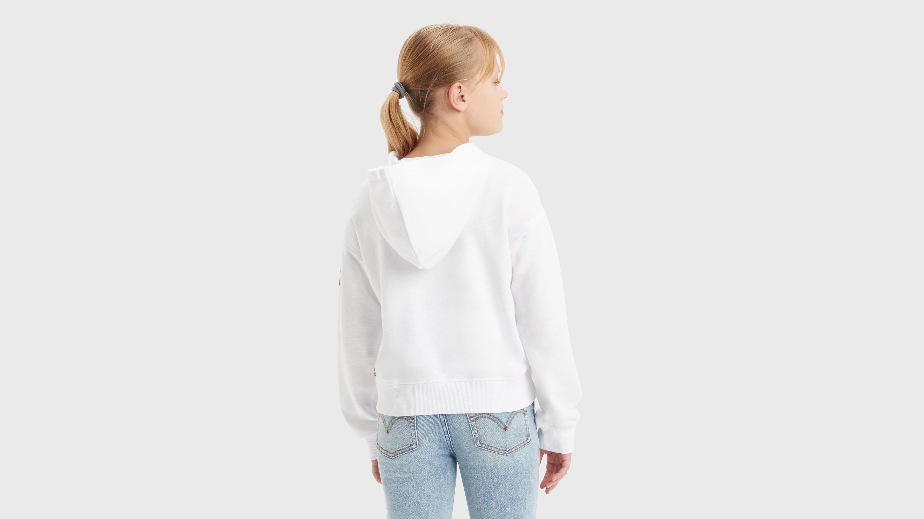 Ado sweat à capuche Hibiscus - Bright White - Blanc