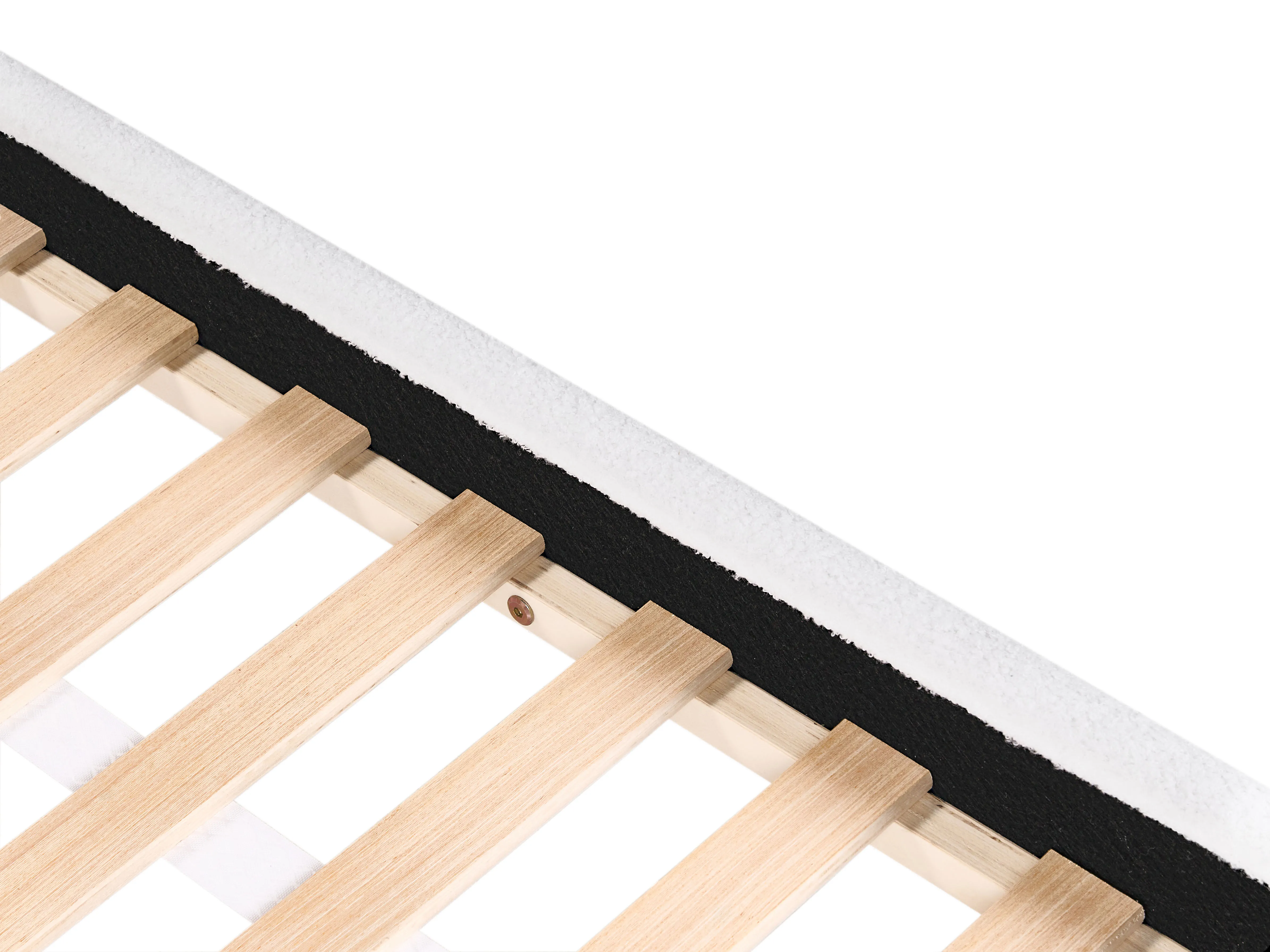 Kinderbed Konijn Bouclé PERROS 90 x 200 cm Gebroken wit
