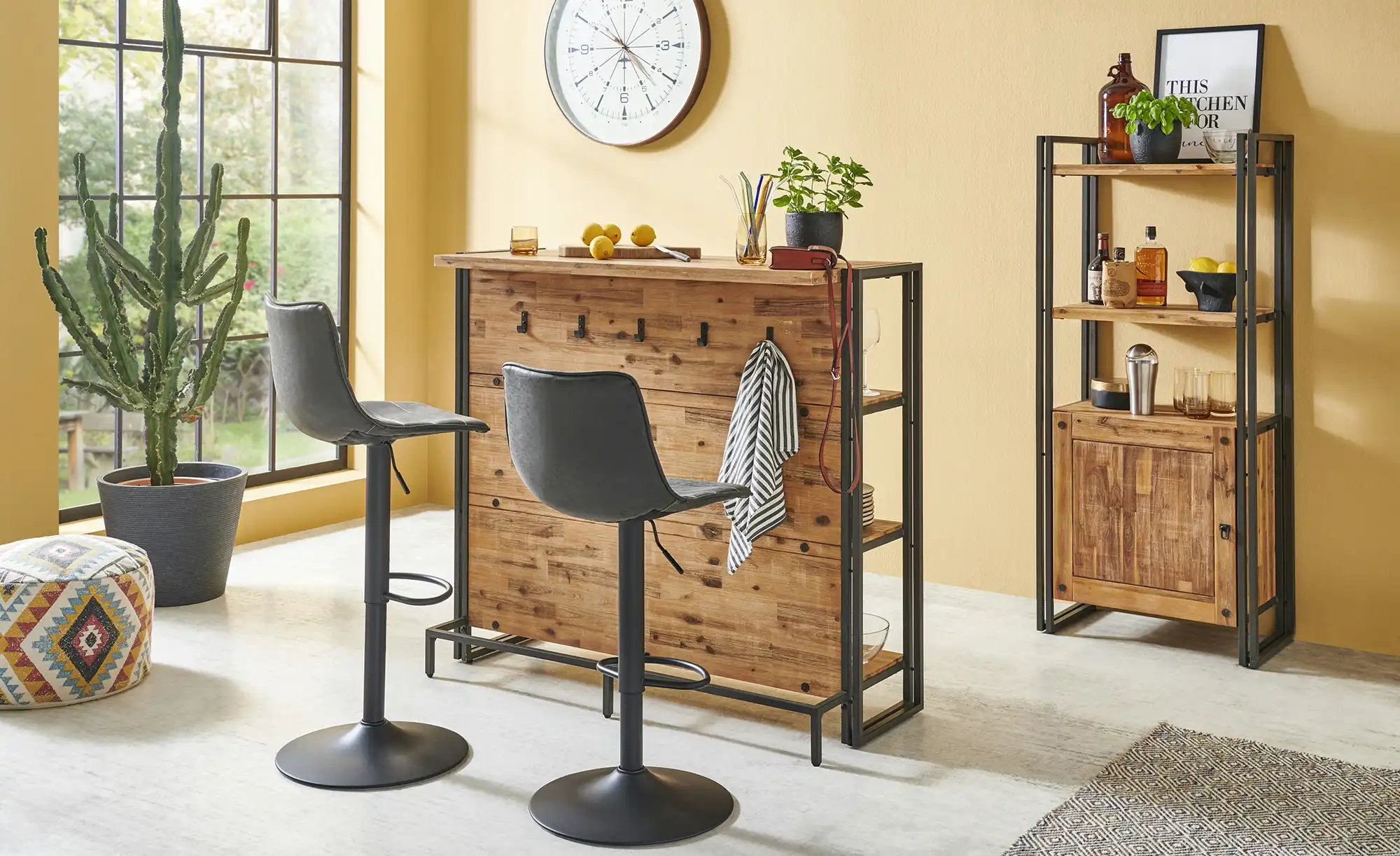 Bartisch Aus massivem Akazienholz Detroit