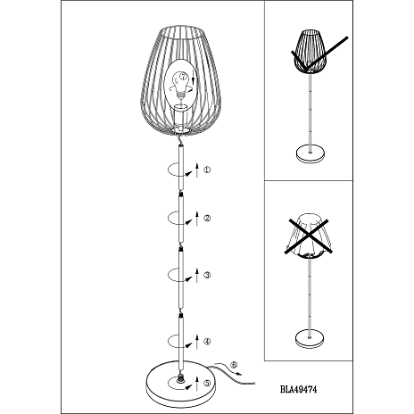 Newtown gulvlampe - sort