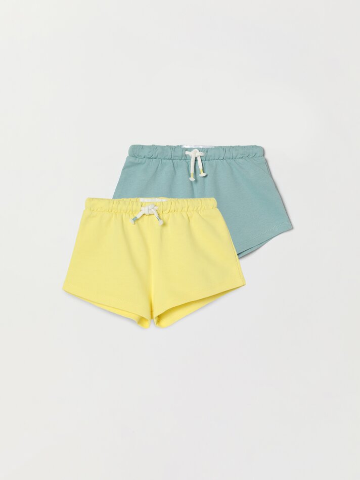 Conjunto com 2 shorts básicos - Amarelo Limão