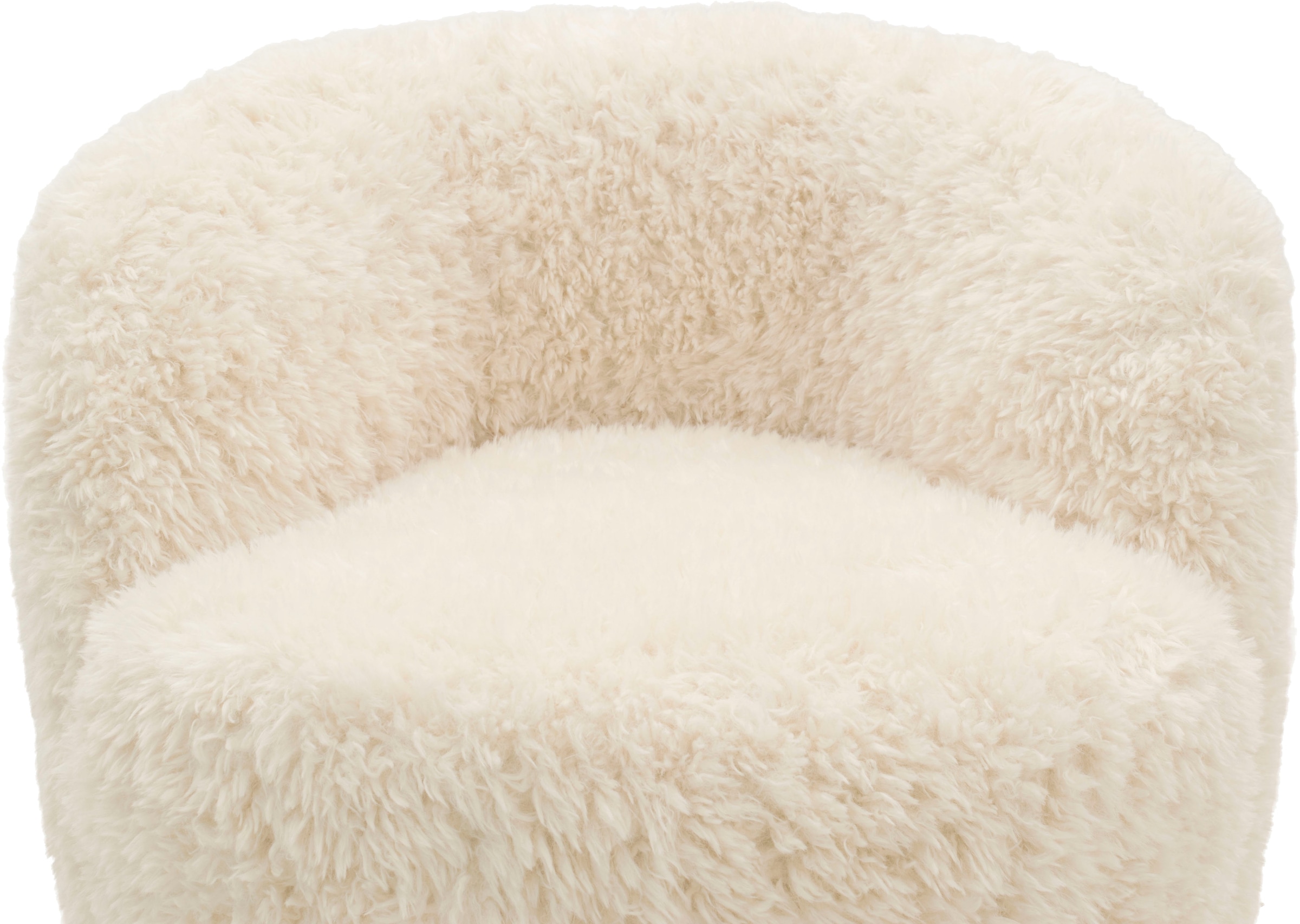 DOMO collection Sessel »Obidos moderner Loungesessel« Flausch, creme