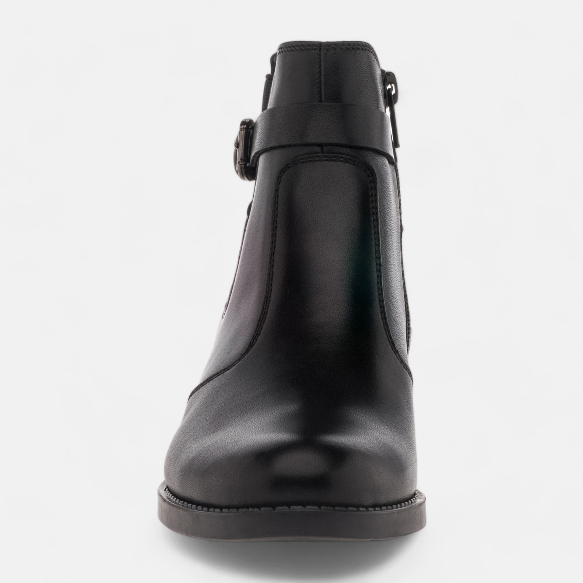 Boots chelsea Femme en cuir noir