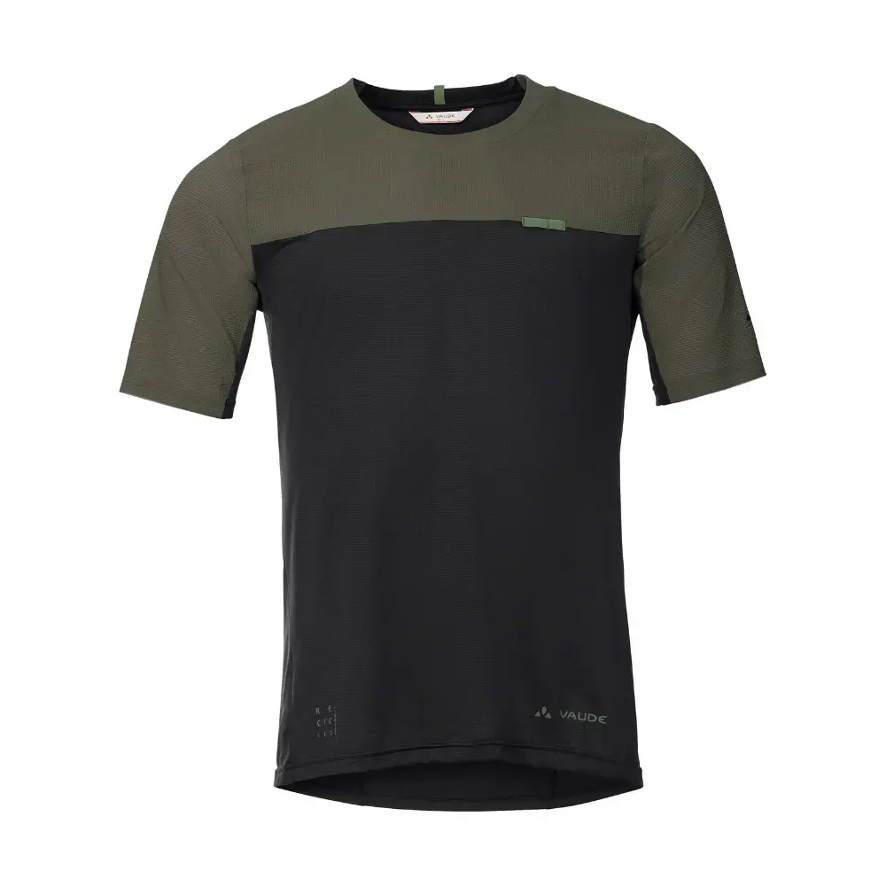 VAUDE Kuro II MTB Fietsshirt Korte Mouwen Zwart/Groen Heren