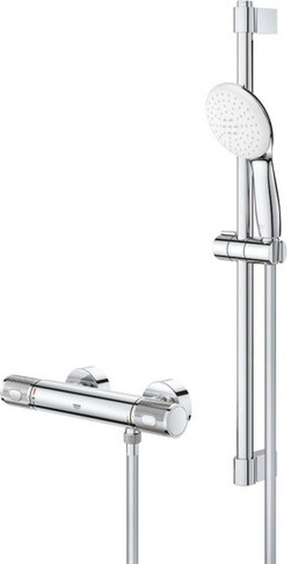 GROHE Grohtherm 1000 Performance Doucheset - Chroom - Thermostatische Douchekraan
