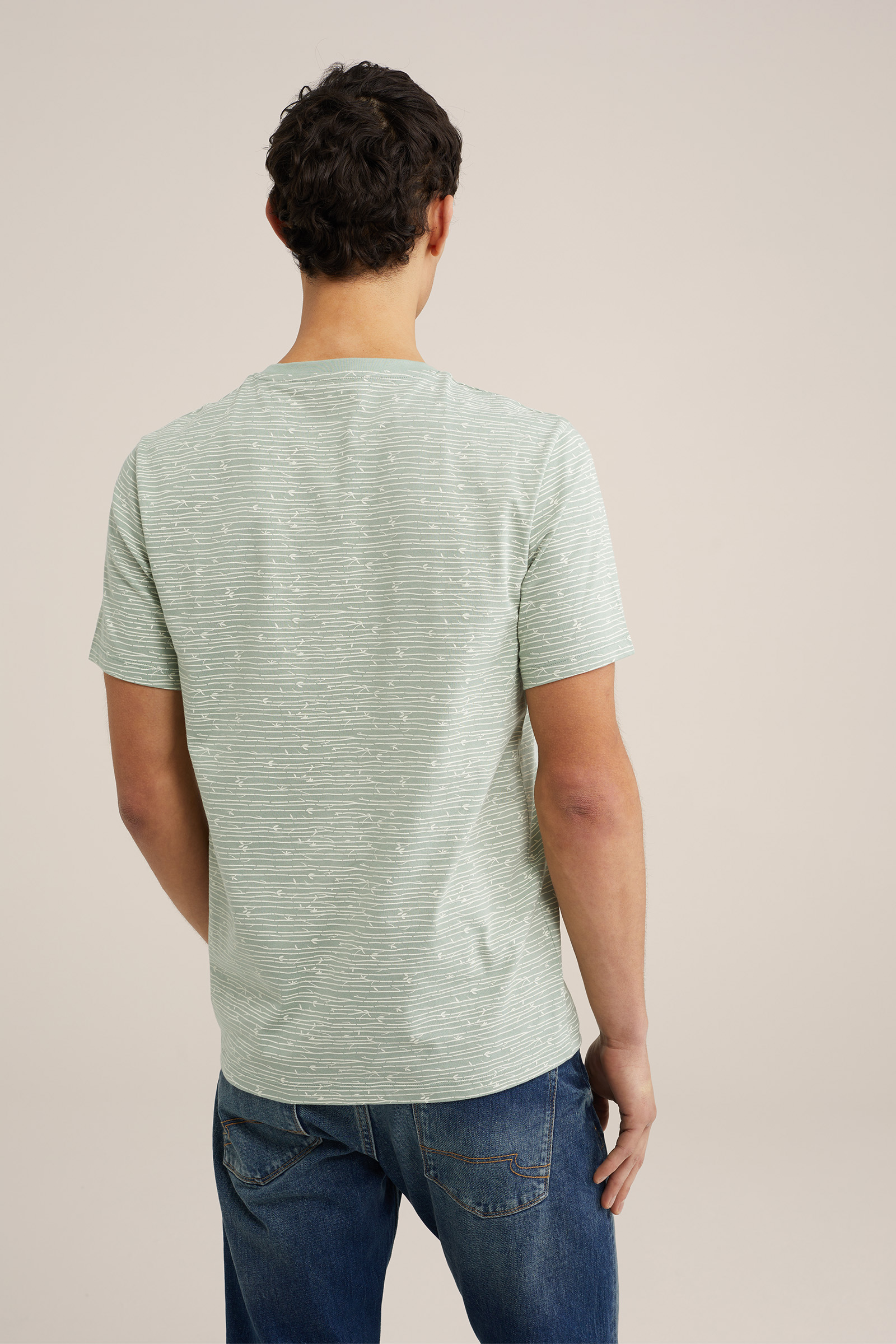 T-shirt met dessin WE Fashion Mintgroen