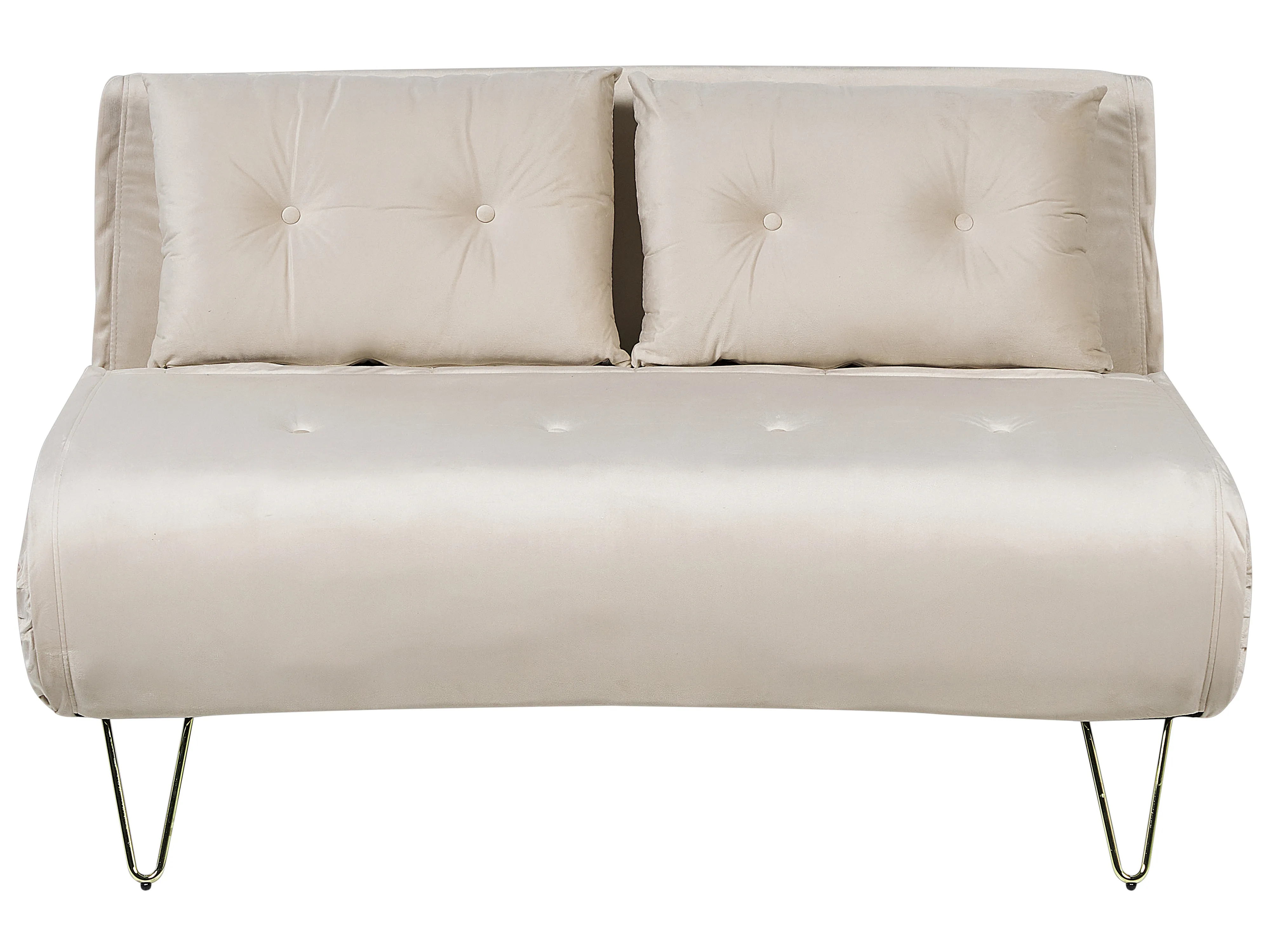 Slaapbank 2-zits VESTFOLD Fluweel Beige