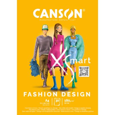 Canson Xsmart - Bloc dessin graphic design - 30 feuilles - A4 - 180 gr