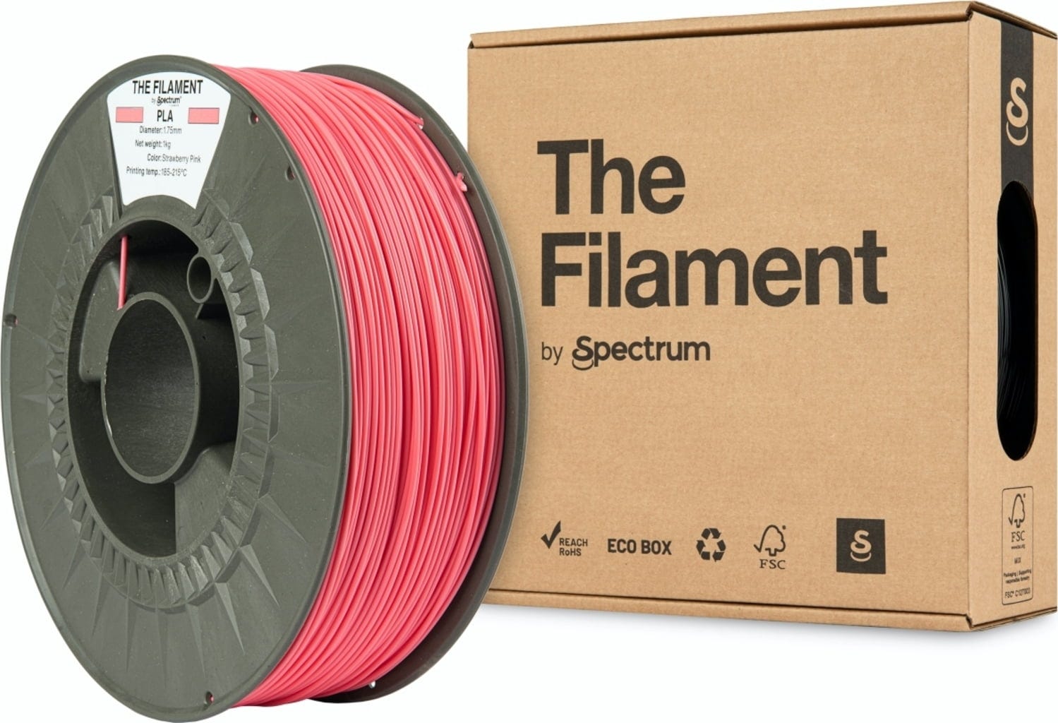 The Filament  PLA Strawberry Pink, 1,75 mm / 1000 g    Zuverlässiges & kostengünstiges PLA in Strawberry Pink