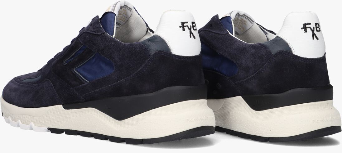 blauwe floris van bommel lage sneakers sfm-10154 de treener