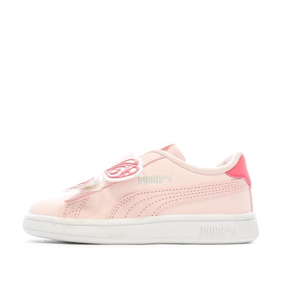 Puma Baskets Rose Fille Puma Smash Butterfly 01