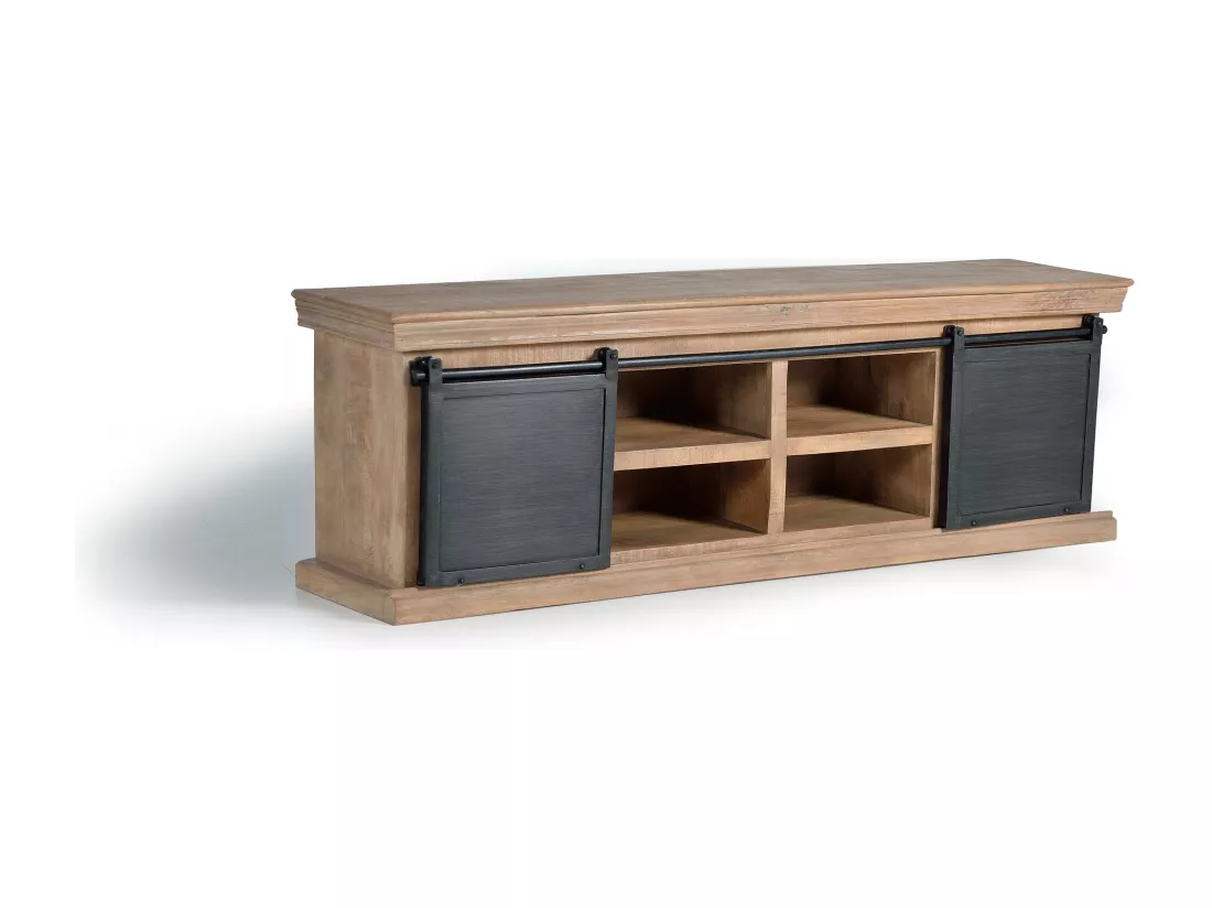 Meuble TV de style industriel. Multicolor.Giner y Colomer.55x40x170