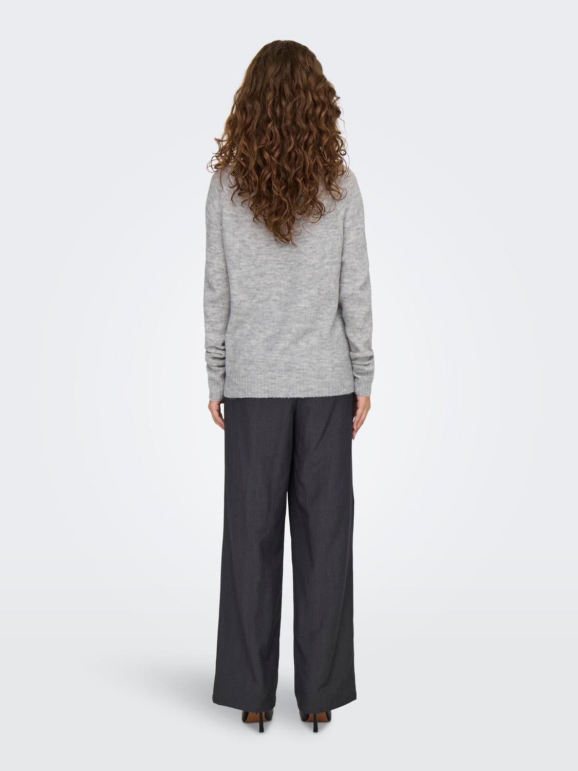 JDYCITY Strickpullover Light Grey Melange