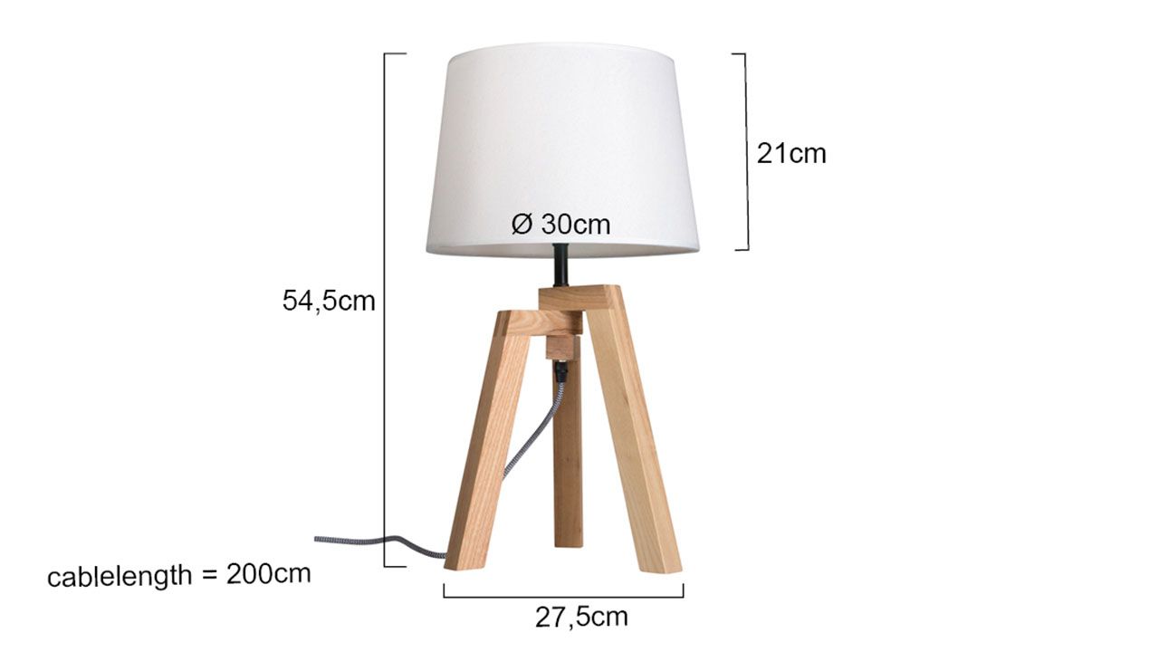 Tafellamp 7662BE Bess Mexlite ⌀30  x H55 cm