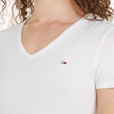 Tee-shirt à manches courtes femme Tjw Skinny Stretch V Neck TOMMY HILFIGER