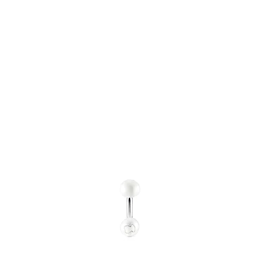 Piercing de orelha TOUS Pearl em aço e pérolas