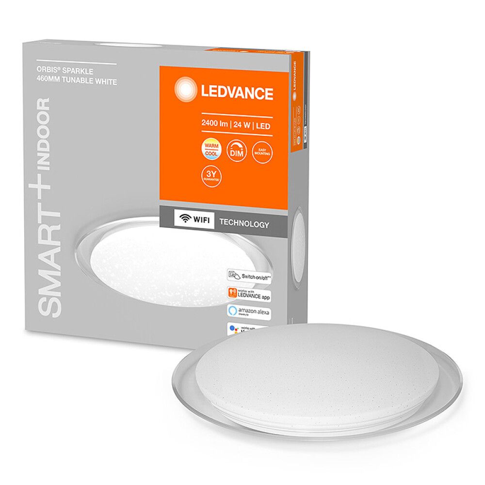 LED-PLAFOND LEDVANCE ORBIS SPARKLE SMART+ WIFI 47CM HVIT