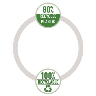 Leitz Recycle - chemise à 3 rabats - A4 - pour 150 feuilles - rouge