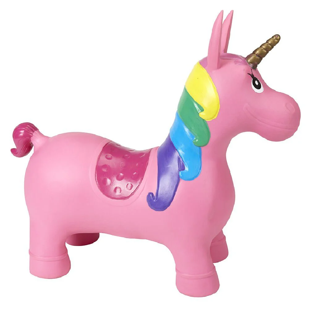 Animal sauteur licorne rose