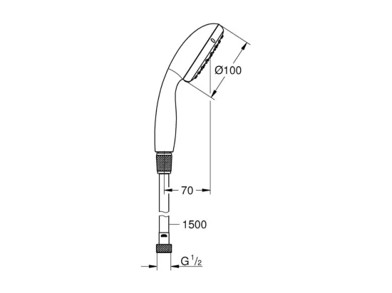 Douchette GROHE Vitalio Start 100 Quickfix