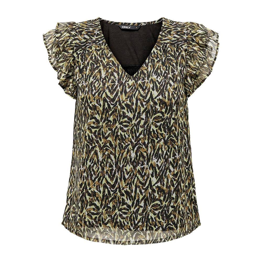 Only Blouse Marron/Noire Femme Only Leliza