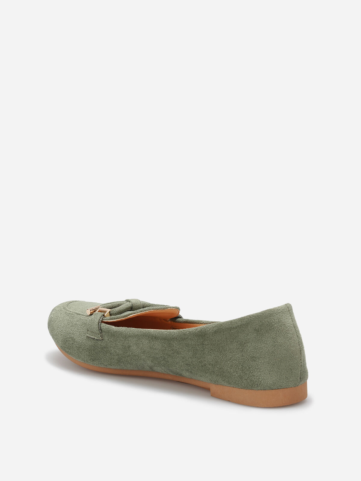 Mocassins en suédine à nœud grandes tailles- Vert