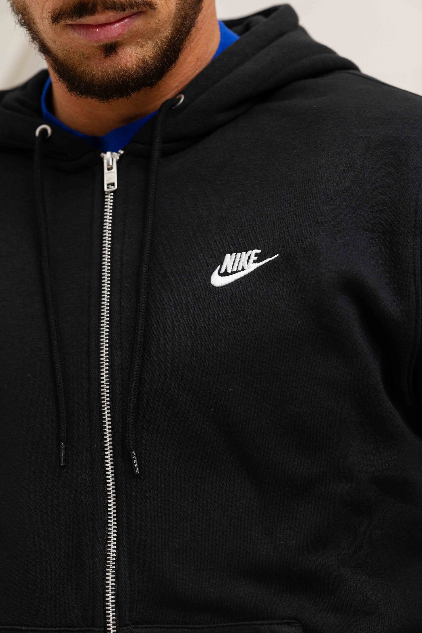 Nike Sportswear Club Full-Zip Fleece Hoodie Heren Zwart