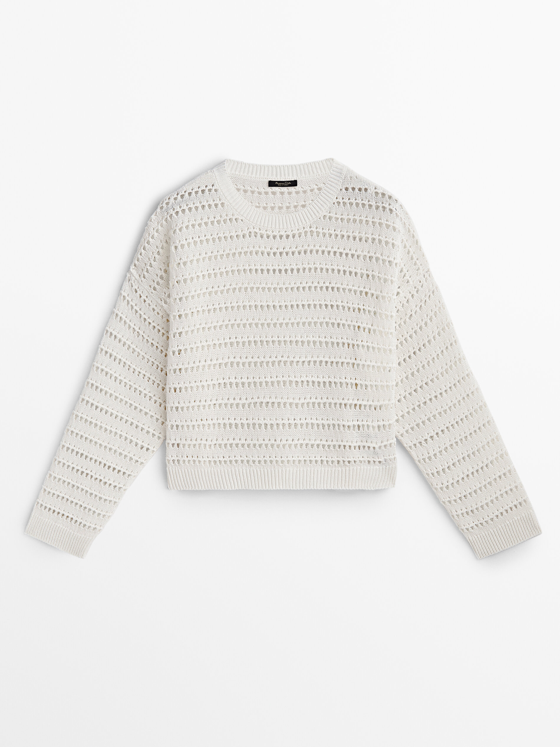 Jersey punto calado cuello redondo - CRUDO