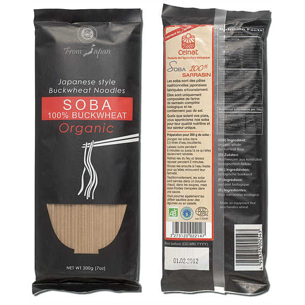 Soba 100% sarrasin - Pâtes japonaises bio