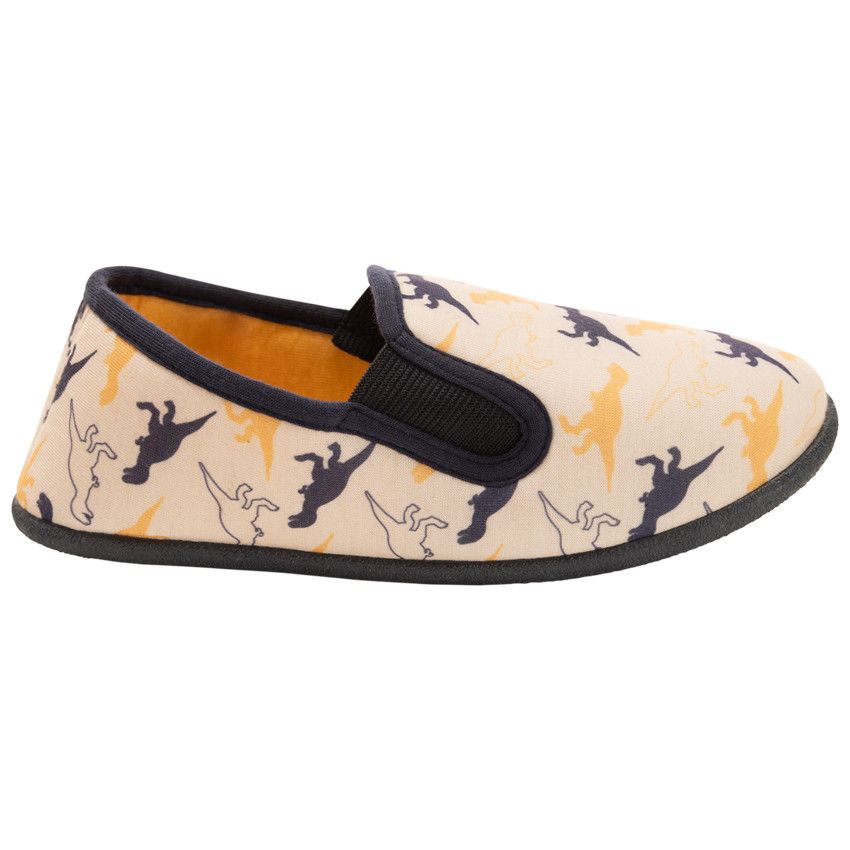 Chaussons bas imprimé dinosaures pour garçon - Beige