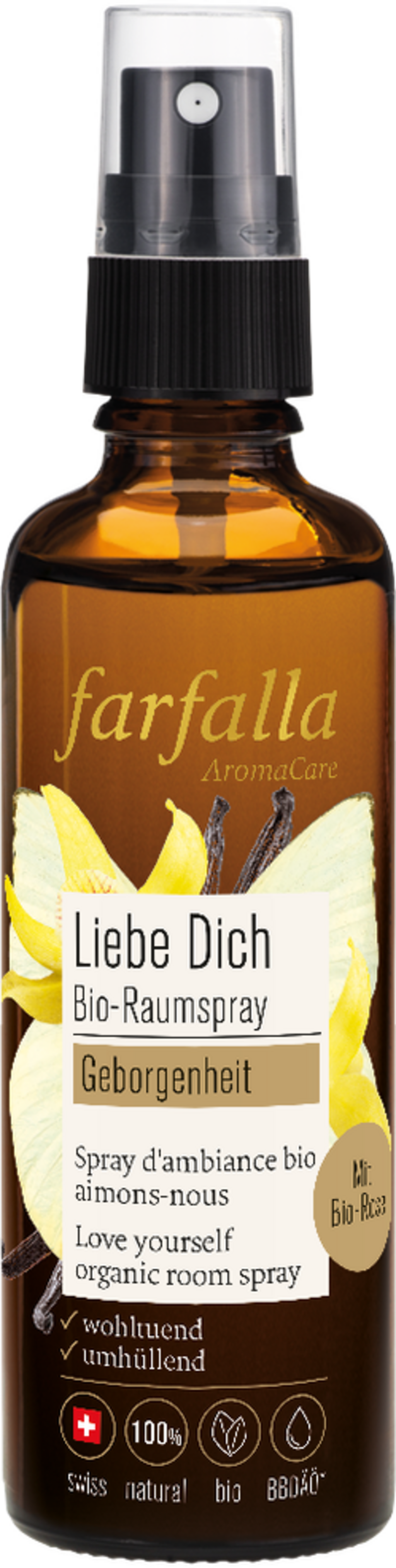 farfalla  Geborgenheit Bio-Raumspray Rose, 75 ml